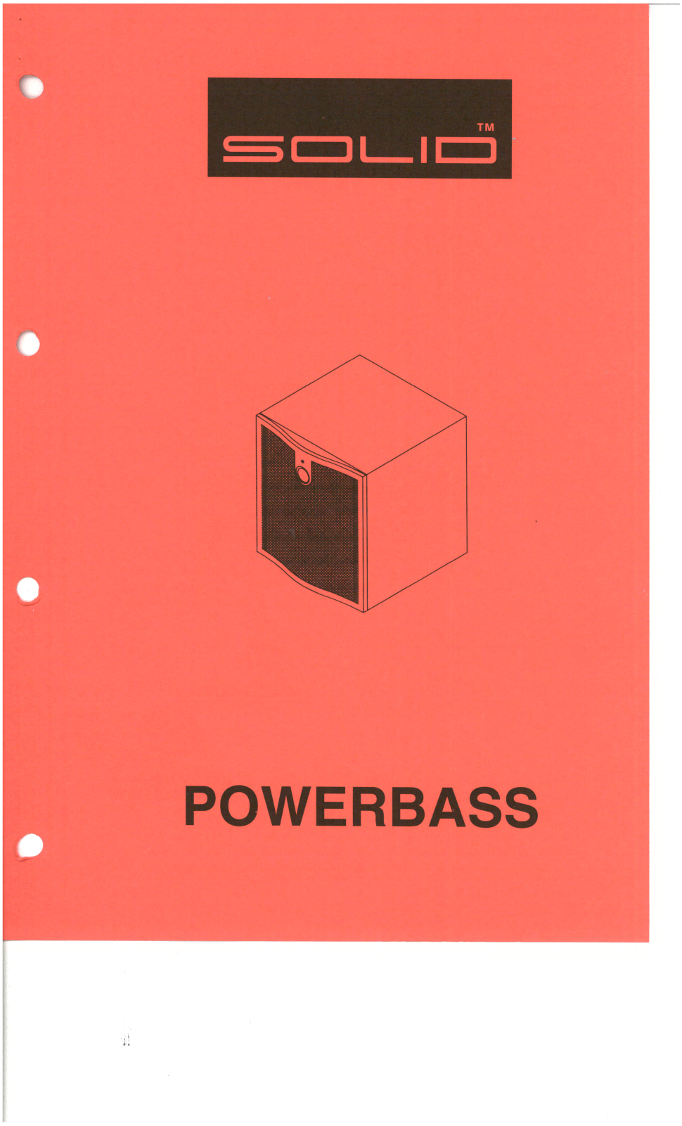 Bowers and Wilkins Powerbass Service manual