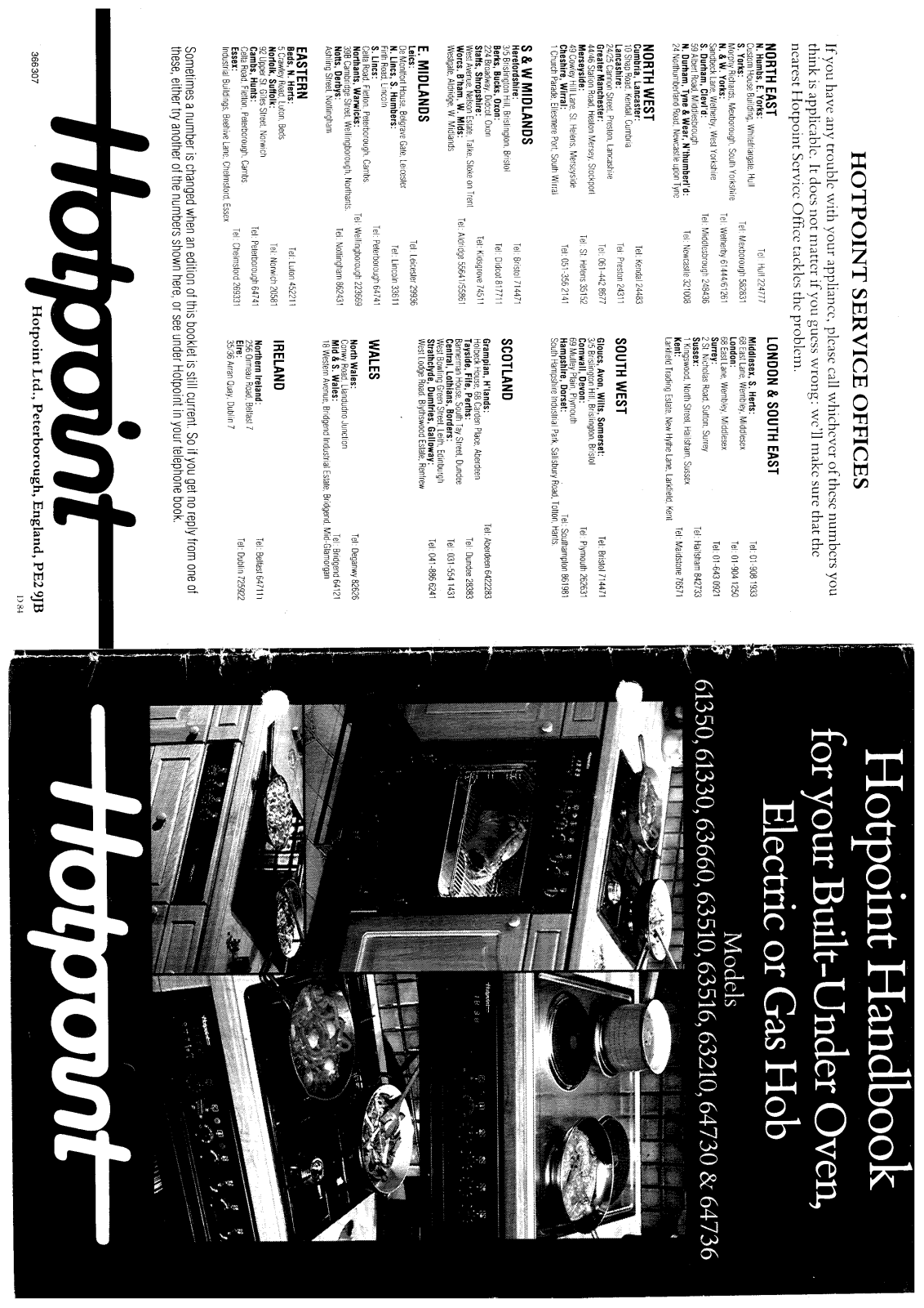 Hotpoint 63210 User Manual