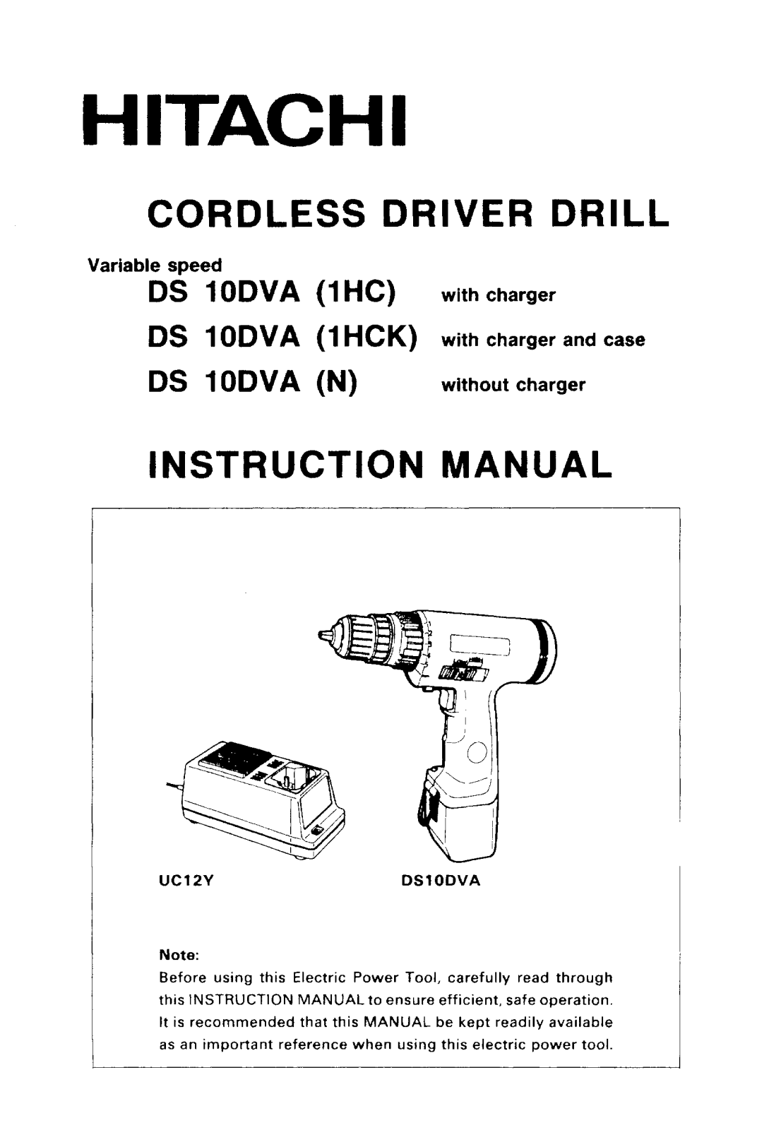 Hitachi DS10DVA User Manual