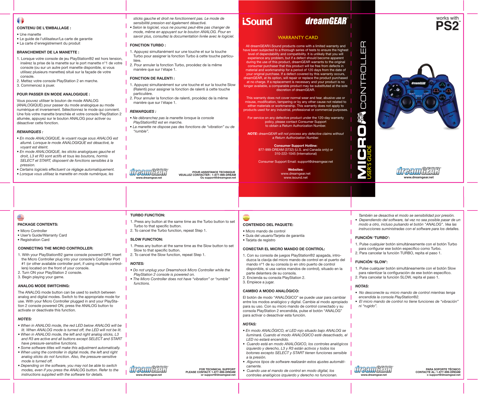 DREAMGEAR MICRO CONTROLLER User Manual