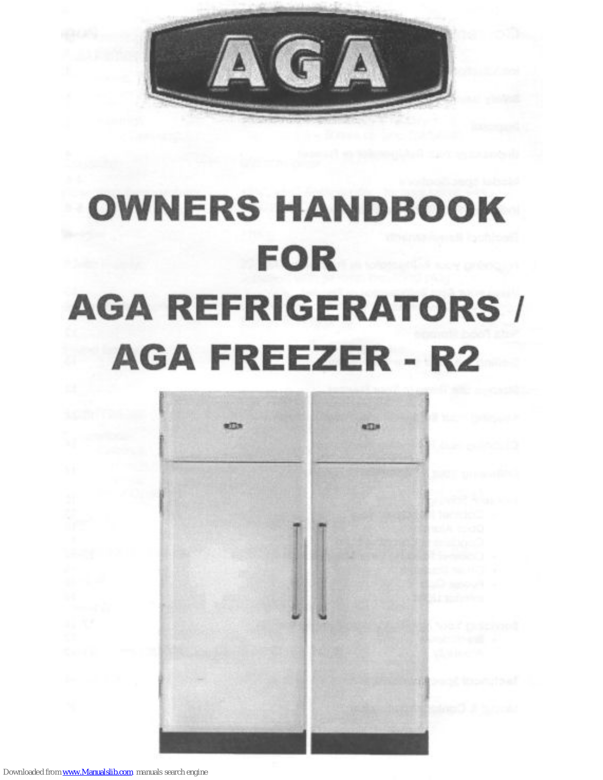 AGA R2 Owner's Handbook Manual