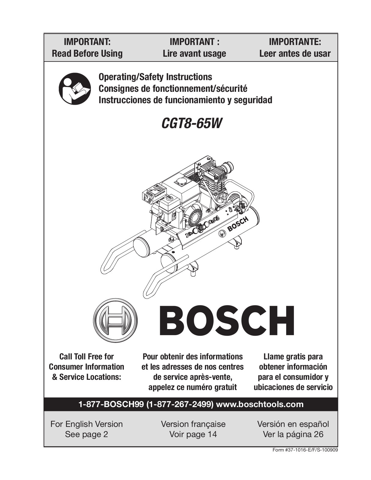 Bosch Power Tools CGT8-65W User Manual