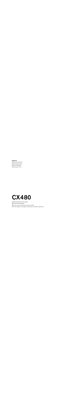 Gaggenau CX 480 111 operation manual