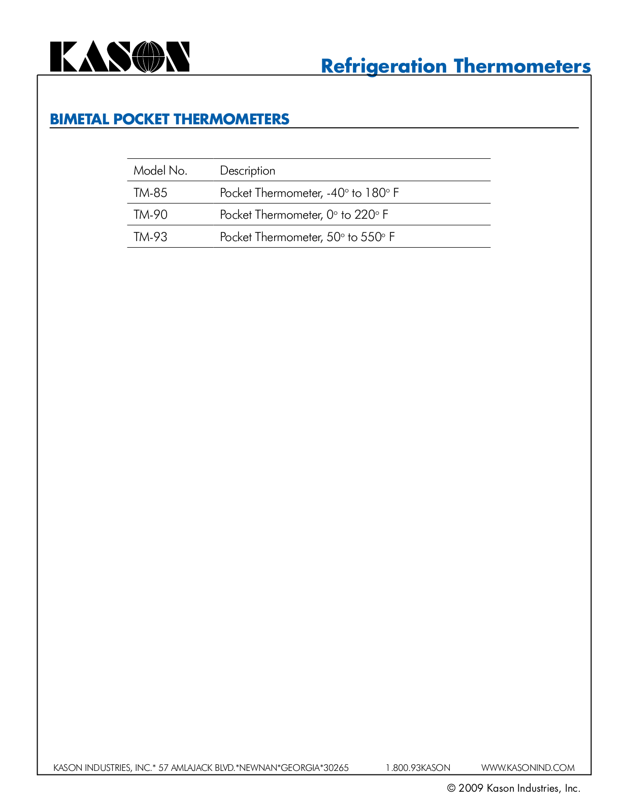 Kason TM-93 User Manual