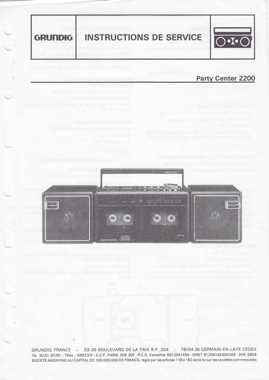 Grundig MV-4-Party-Center-2200 Service Manual