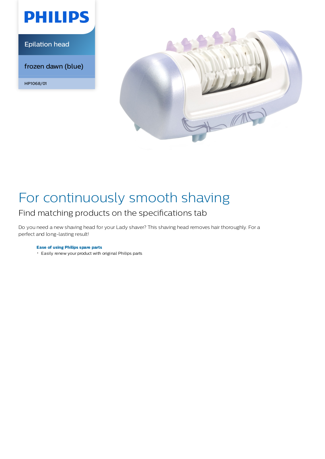 Philips HP1068/01 leaflet - ManualMachine.com