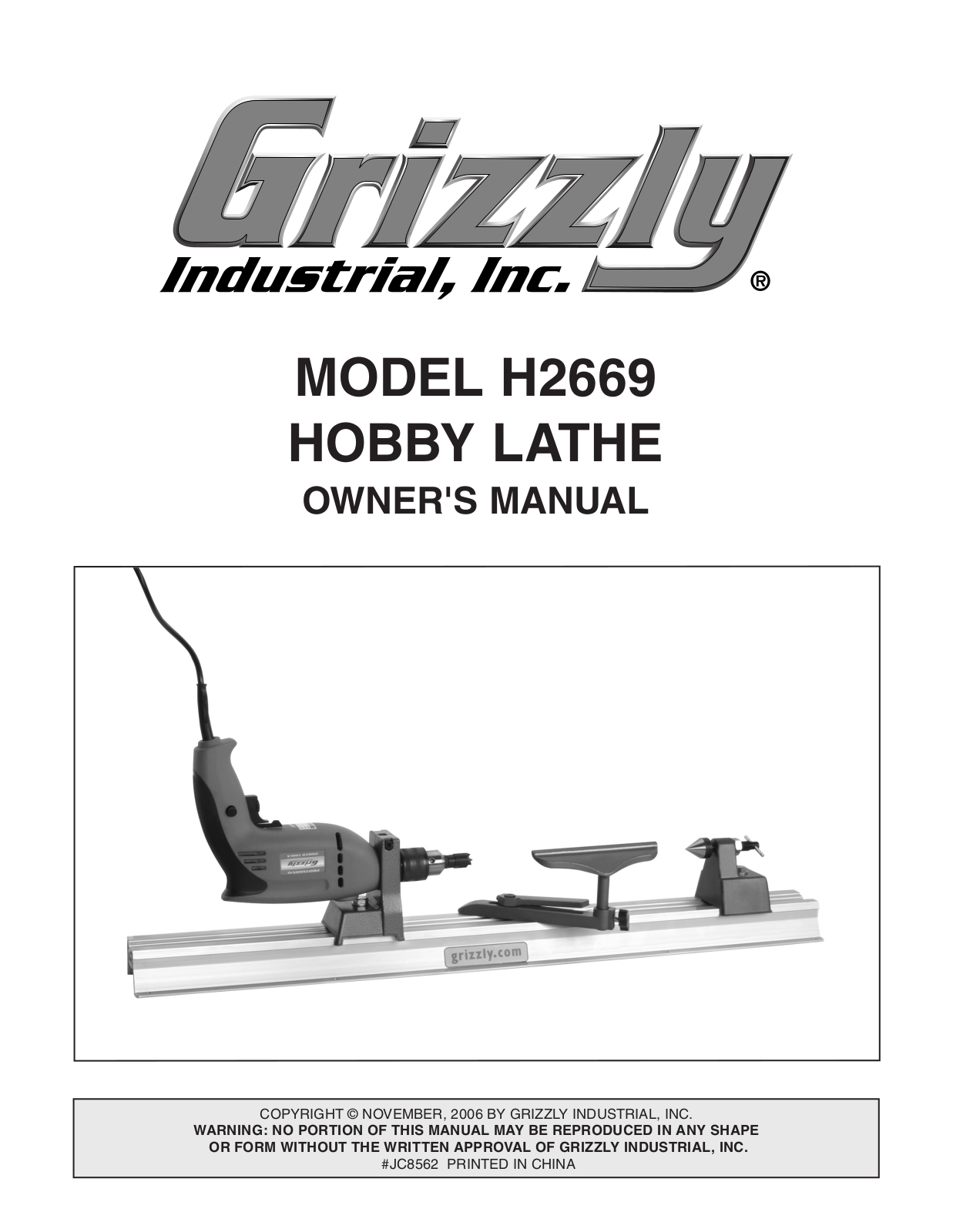 Grizzly H2669 User Manual