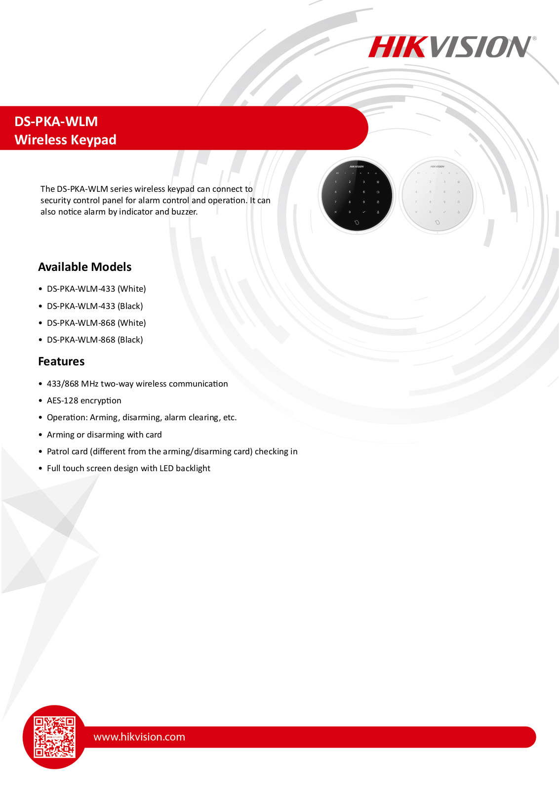 Hikvision DS-PKA-WLM-868 User Manual