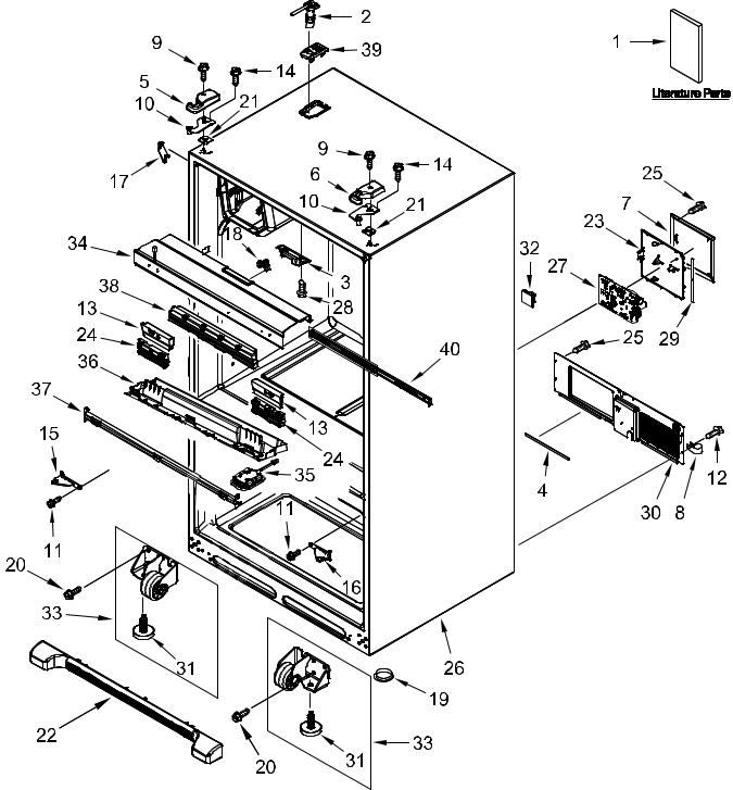 Whirlpool WRX735SDHV Parts List