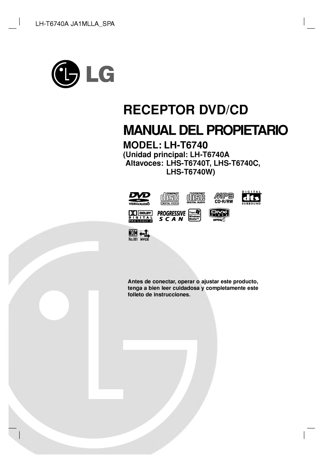 Lg LH-T6740 User Manual