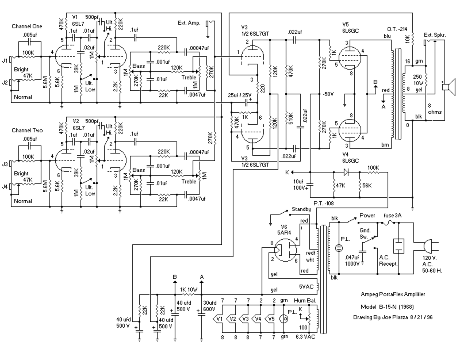 Ampeg b15n68 jp schematic