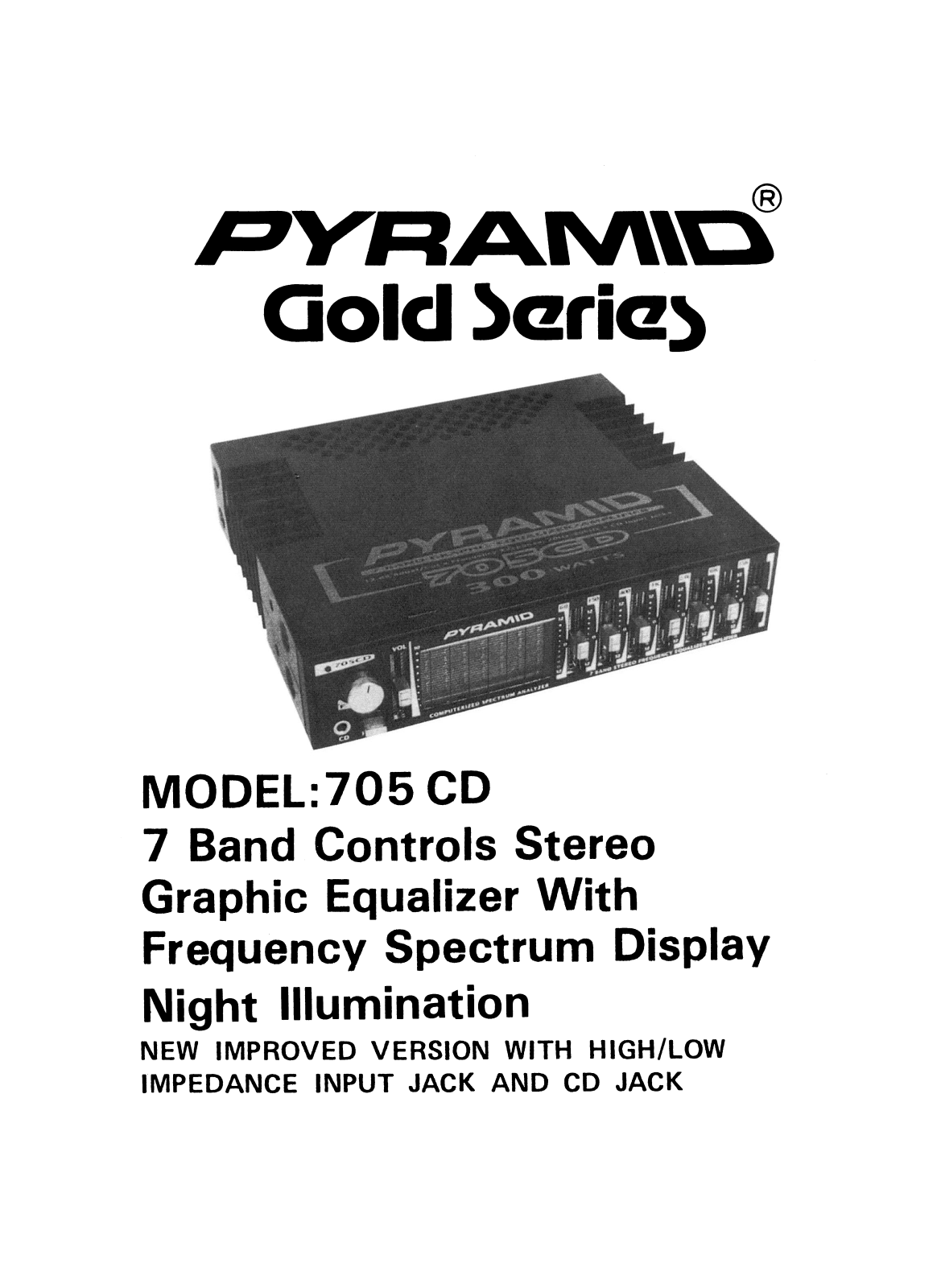 Pyramid 705CD User Manual