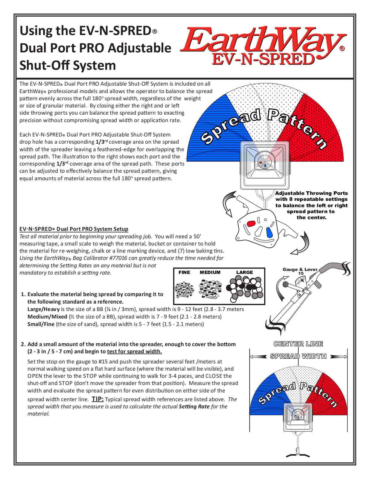 Earthway Spreader-Calibration User Manual