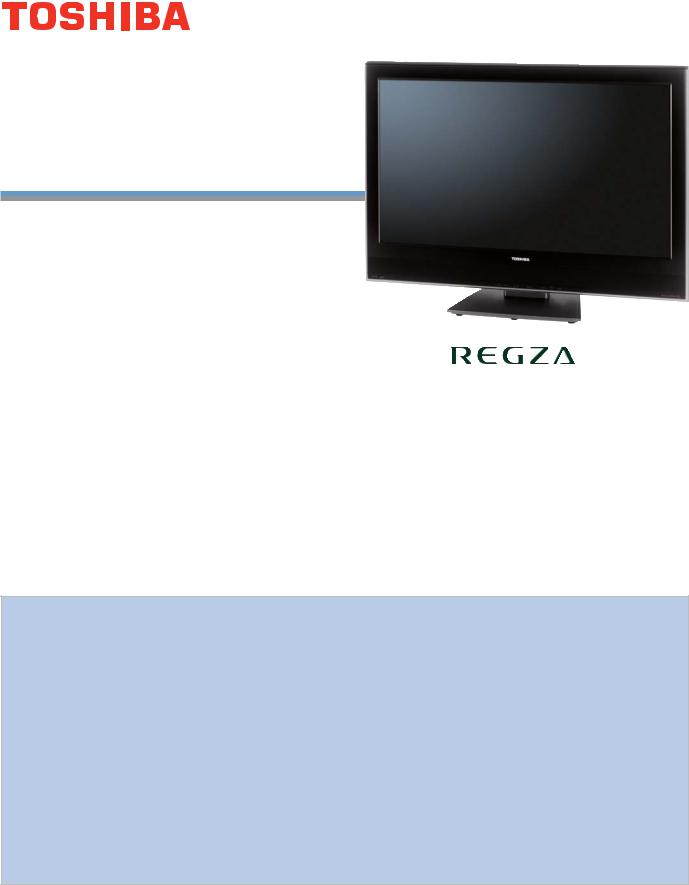 Toshiba REGZA 37HLV66 User Manual