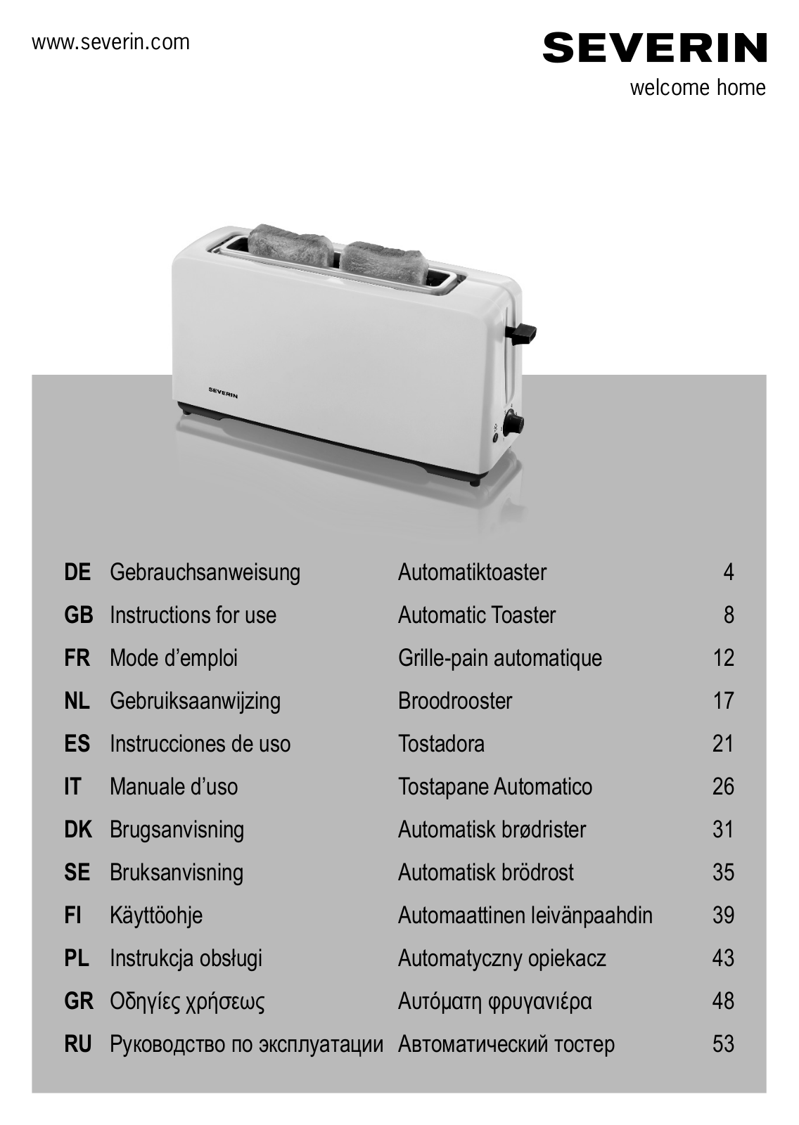 Severin AT 2230 User Manual