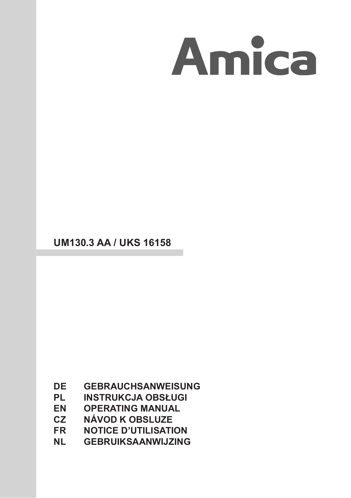 Amica UKS 16158 User Manual