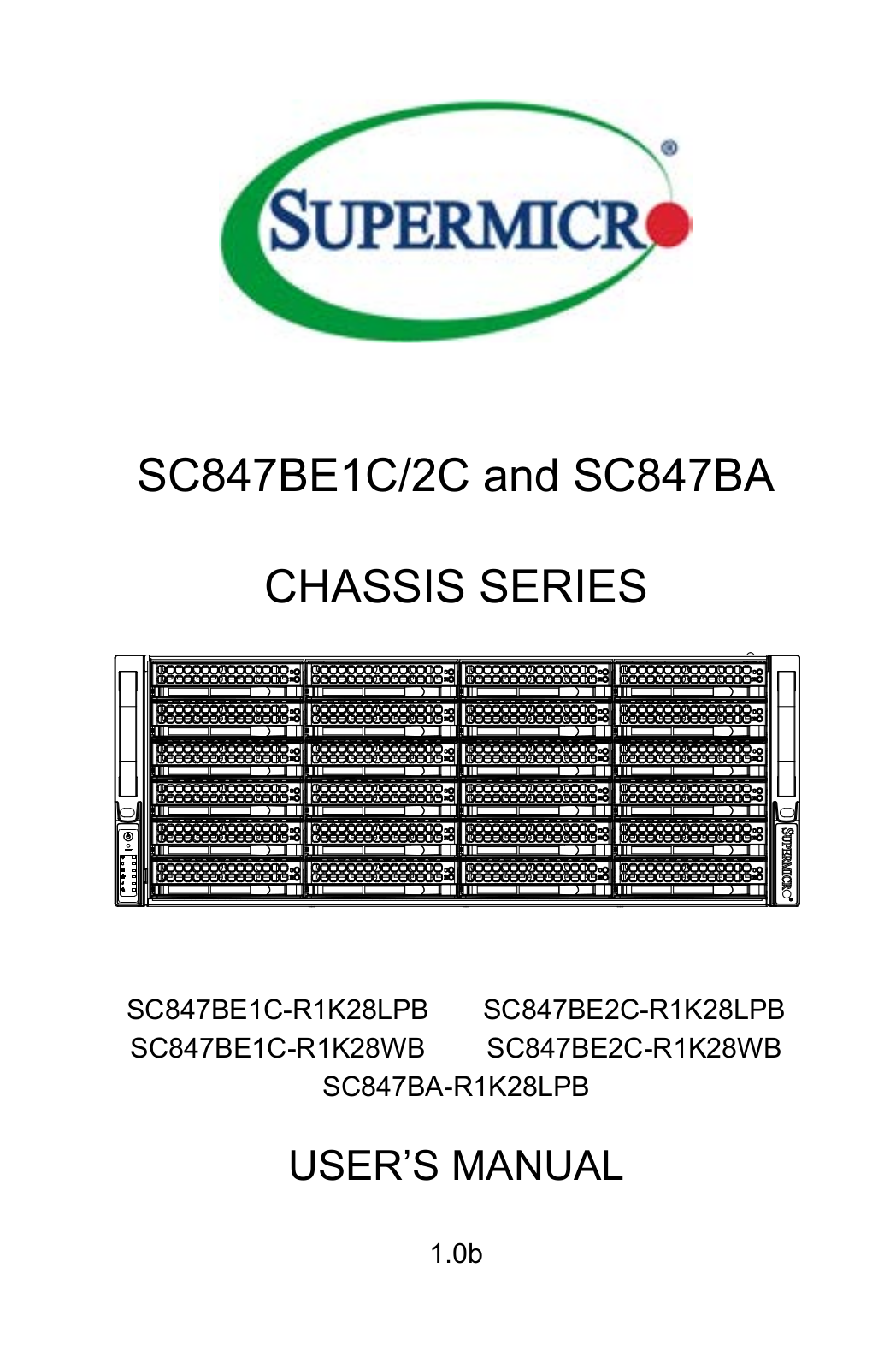 Supermicro SuperChassis 847BE2C-R1K28LPB operation manual