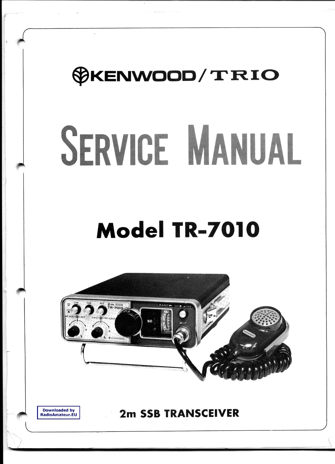 Kenwood TR7010 Service Manual