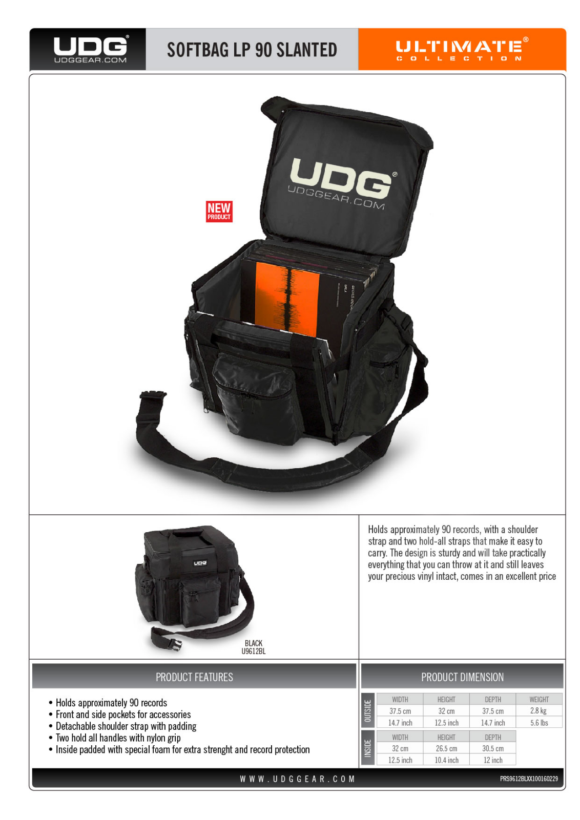 UDG Ultimate DJ Gear U9612BL User Guide