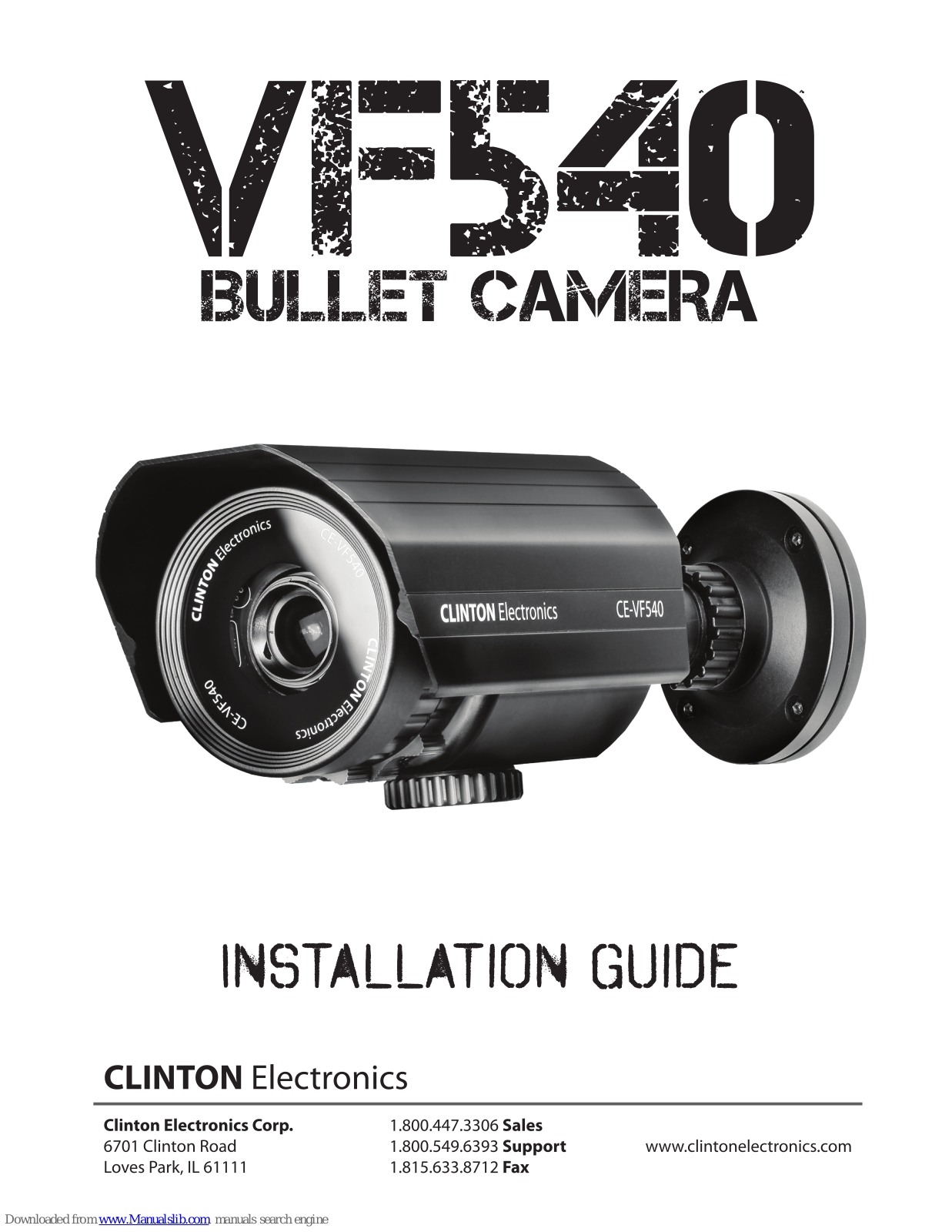 Clinton Electronics VF540, CE-VF540 Installation Manual