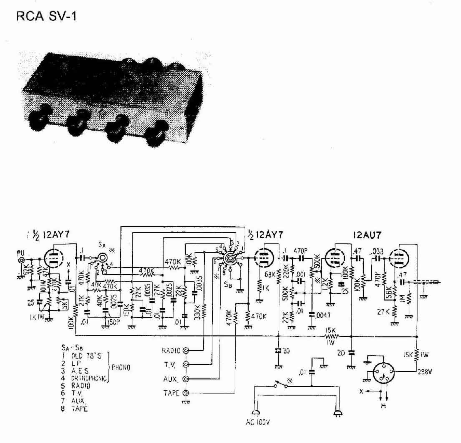 RCA sv1 schematic