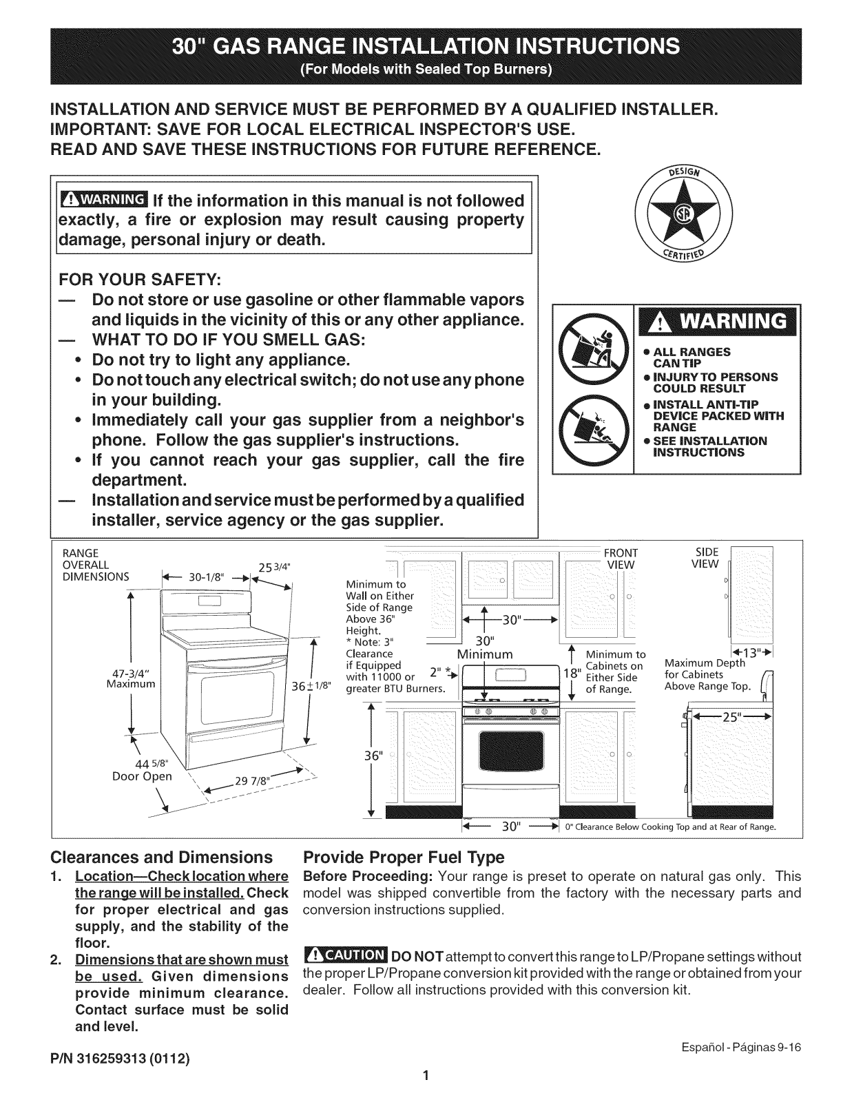 Kenmore 79075851301, 79075922300, 79075751102, 79072851300 Installation Guide - ManualMachine.com