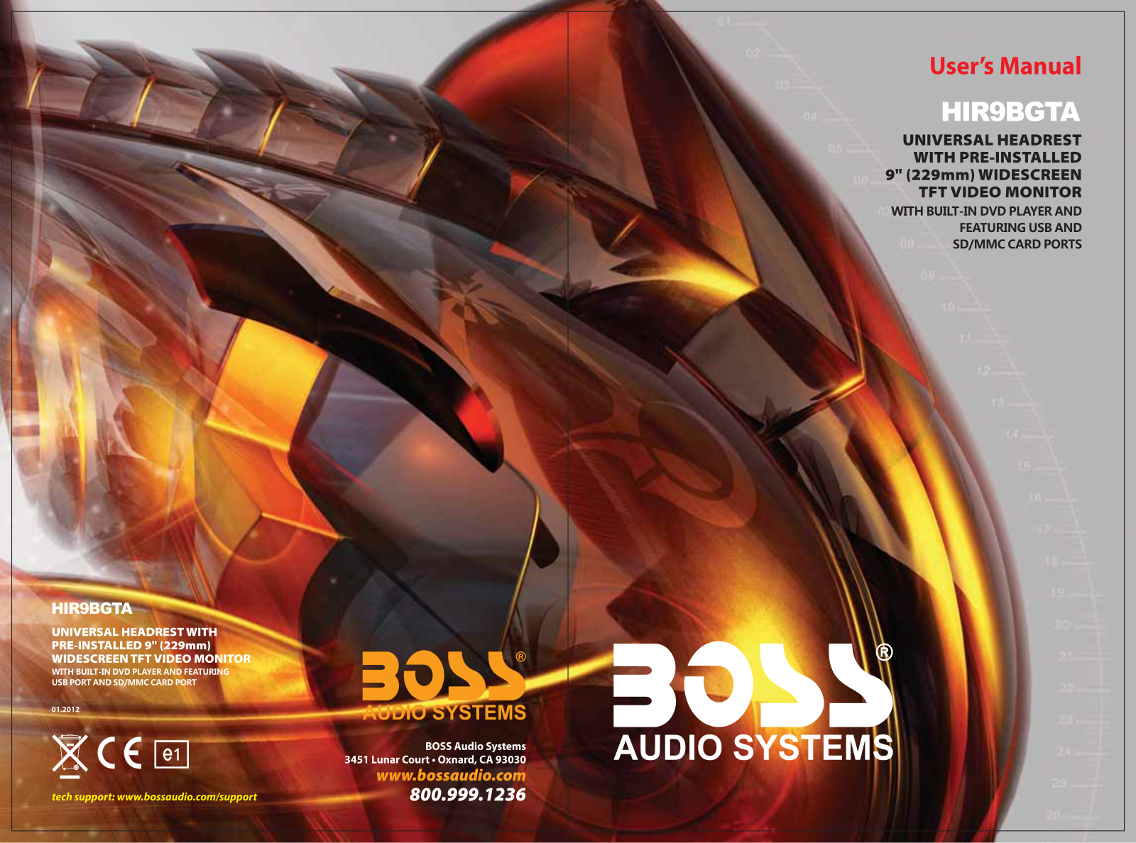 Boss Audio HIR9BGTA User Manual