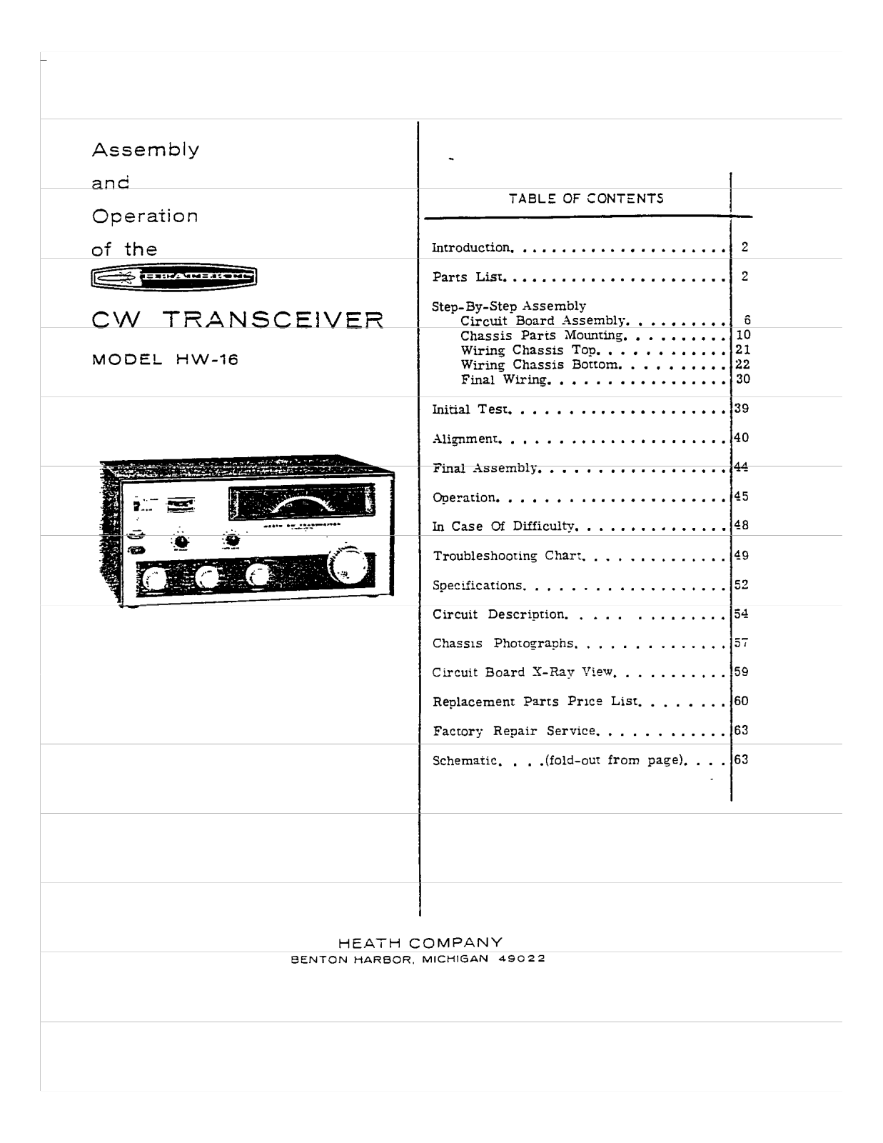 HEATHKIT HW-16 User Manual