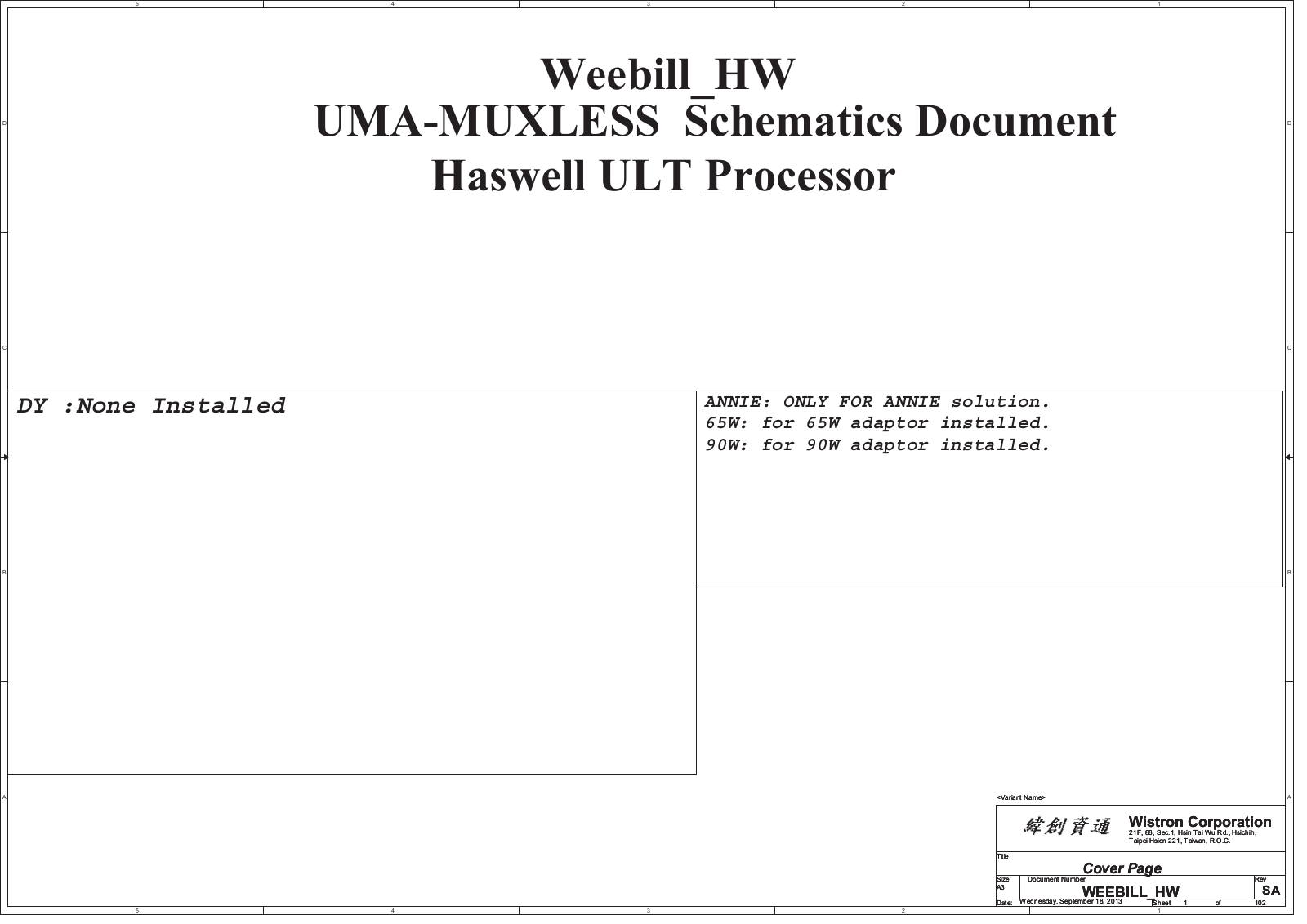 Wistron Weebill-HW Schematic