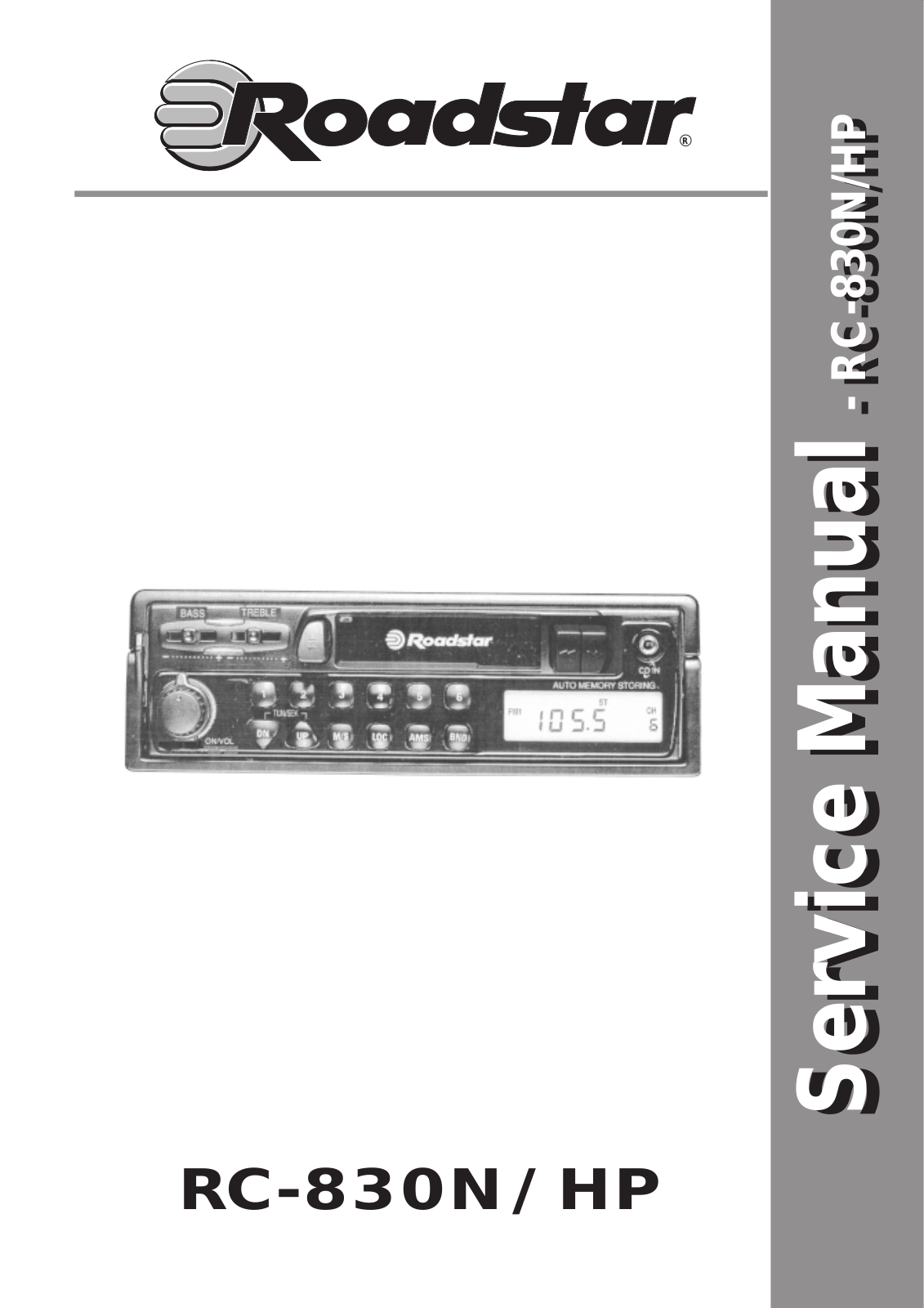 ROADSTAR RC-830N Service Manual