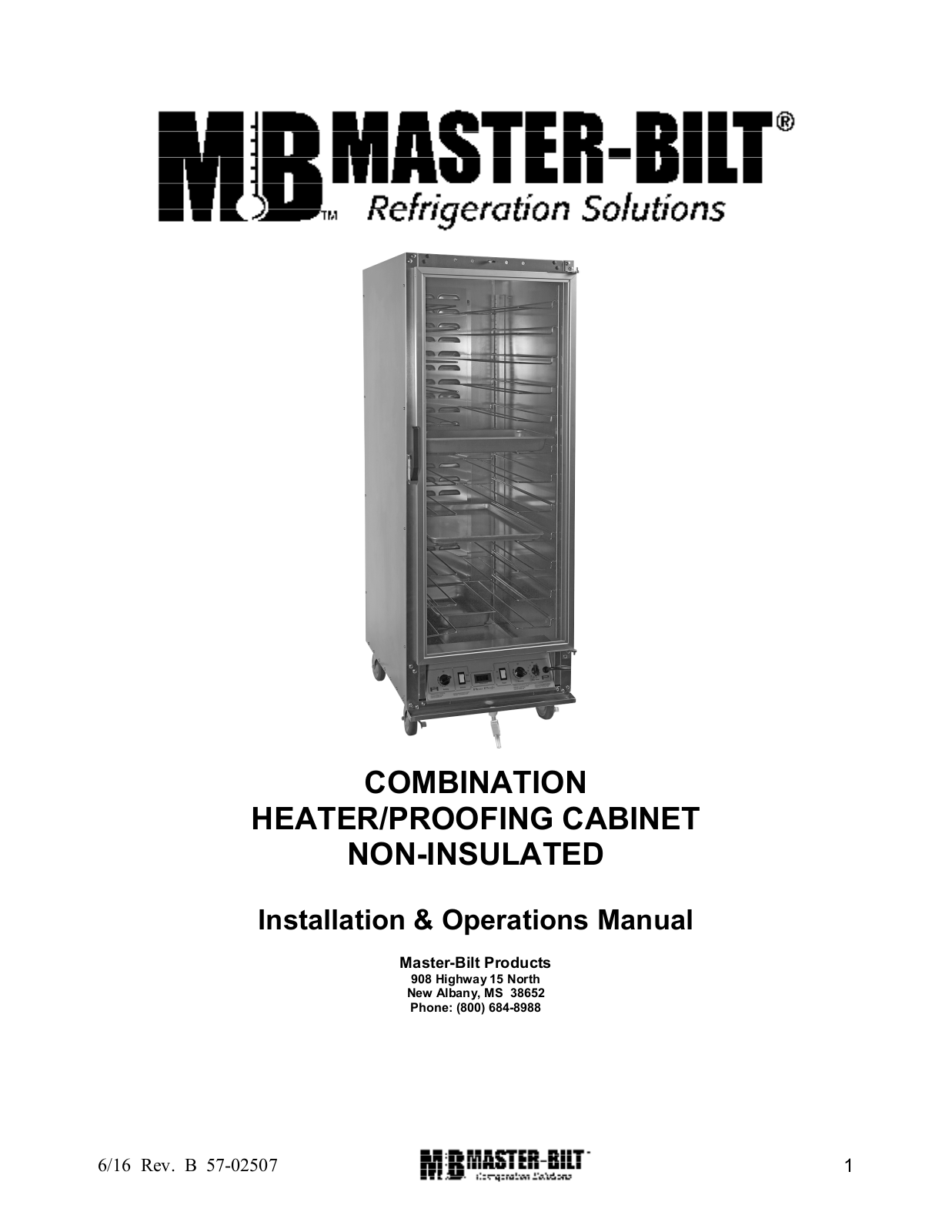 Master-Bilt HP6A-LX Installation Manual