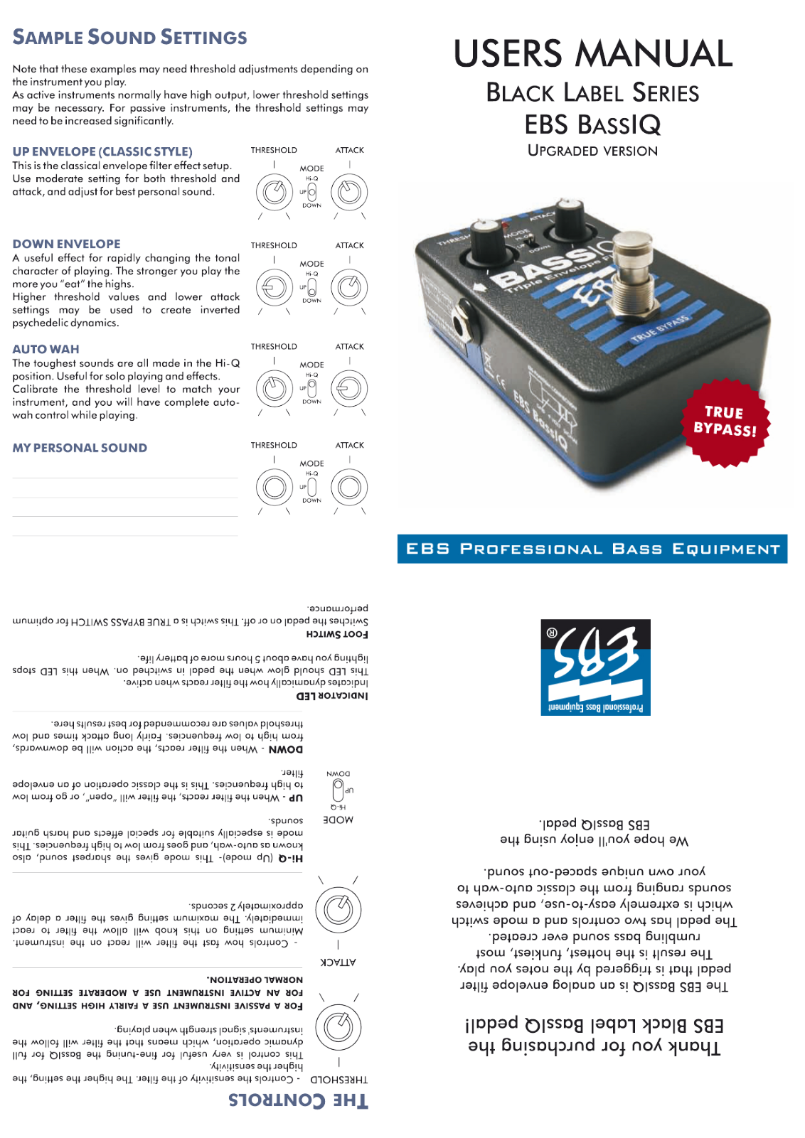 EBS BassIQ User Manual