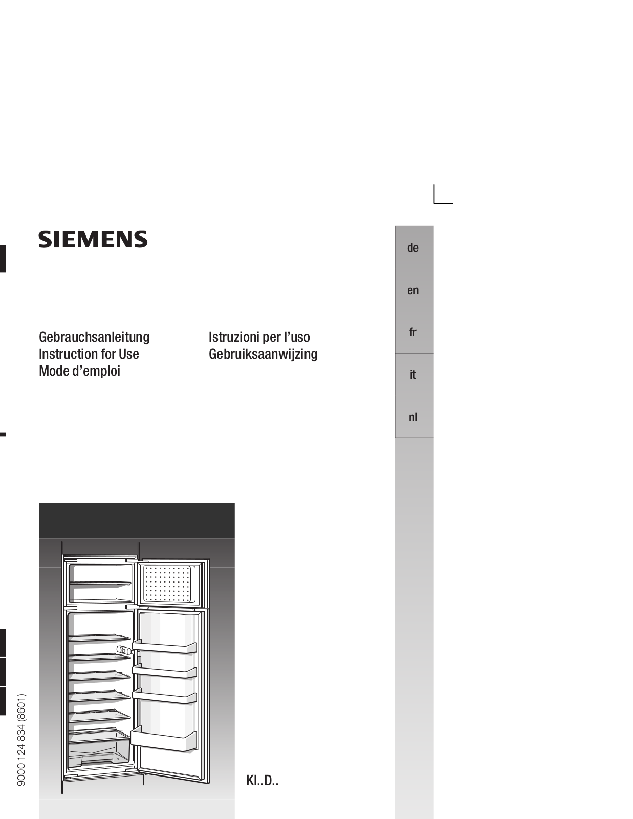 SIEMENS KI26DV21 User Manual