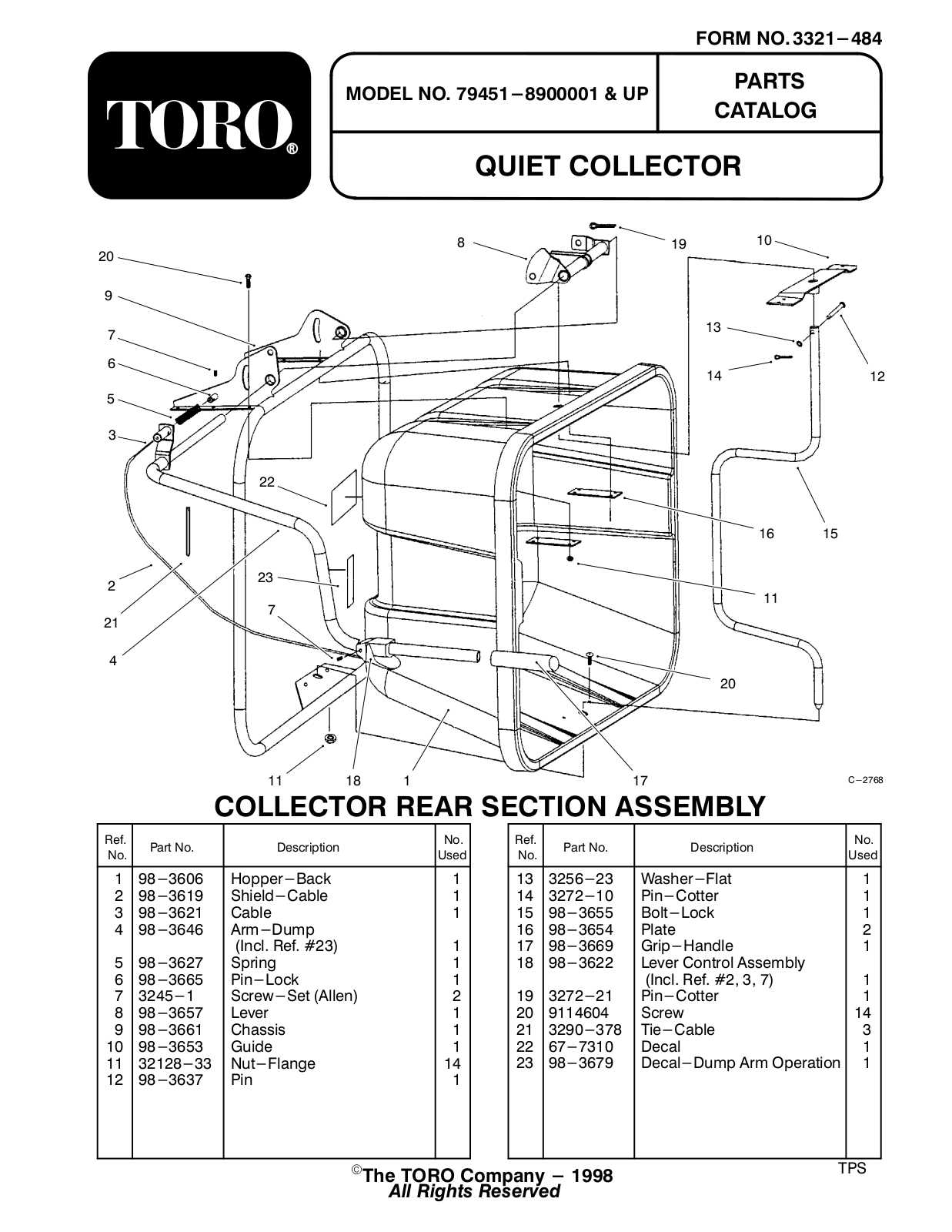 Toro 79451 Parts Catalogue