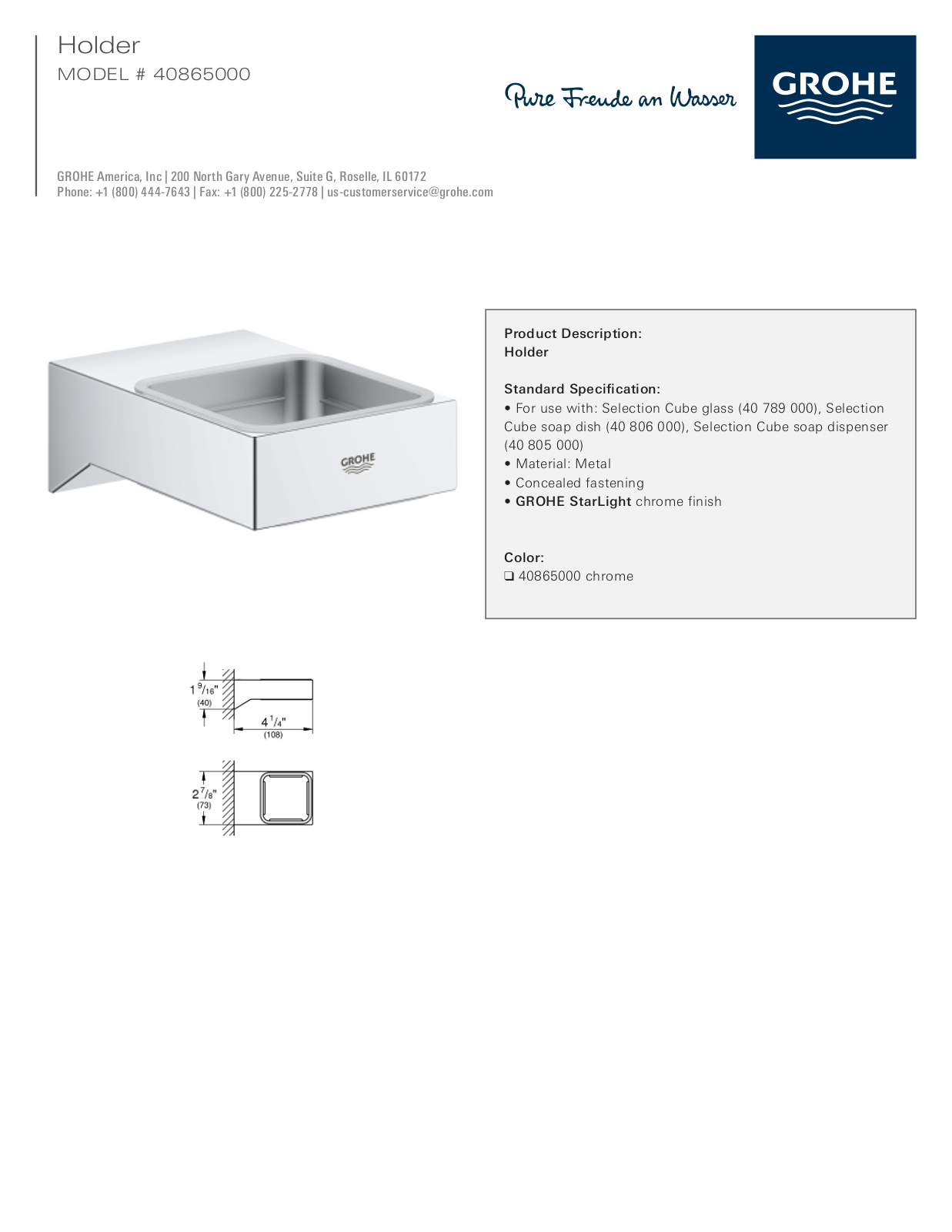 GROHE GRH5521 Specifications - ManualMachine.com