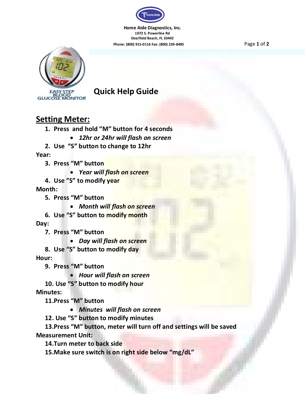HOMEAIDE Easy Step Quick Help Manual - ManualMachine.com