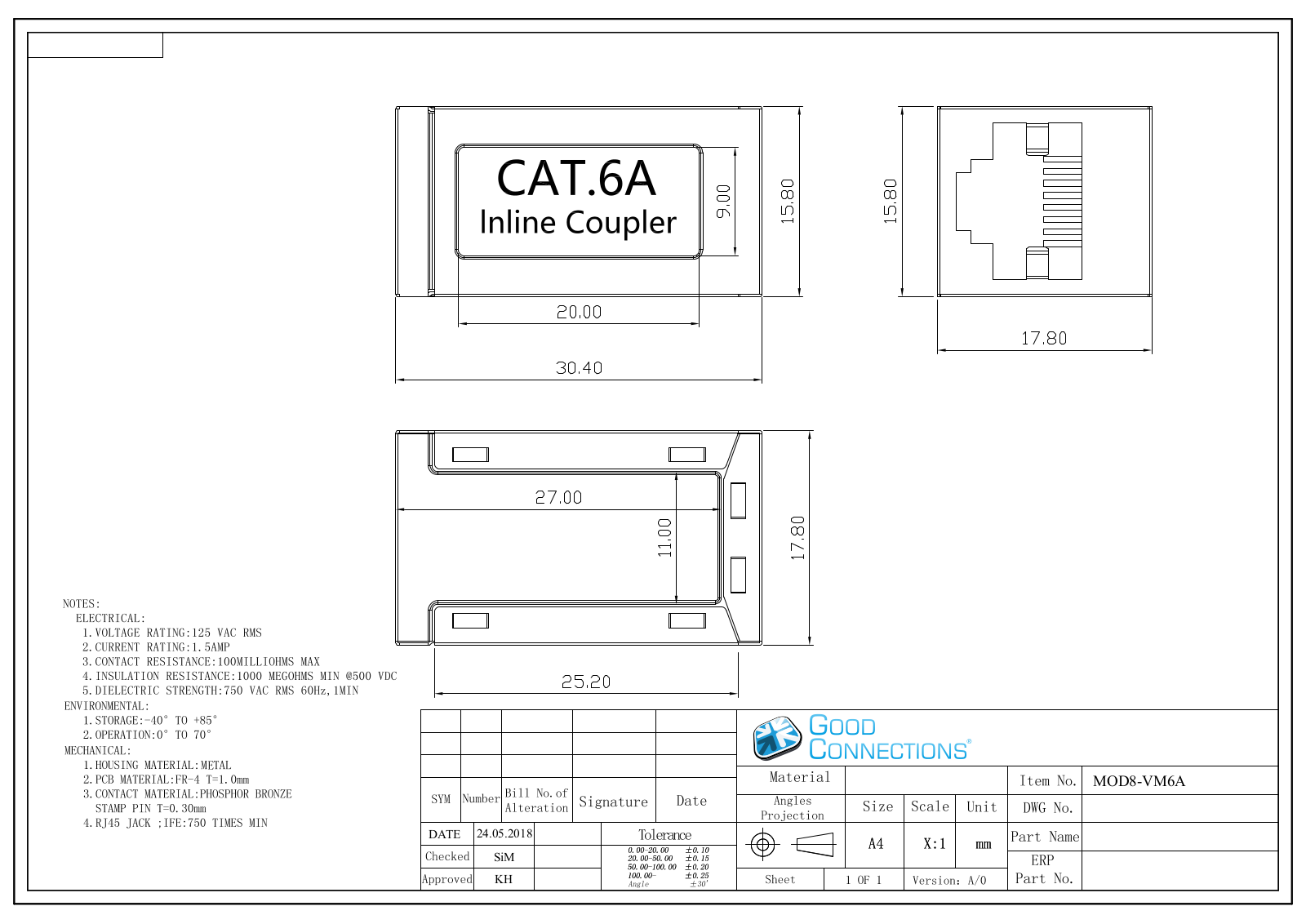 GOOD CONNECTIONS MOD8-VM6A Datasheet - ManualMachine.com
