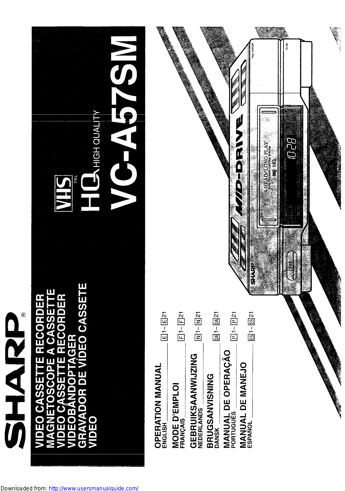 SHARP VC-A57SM User Manual