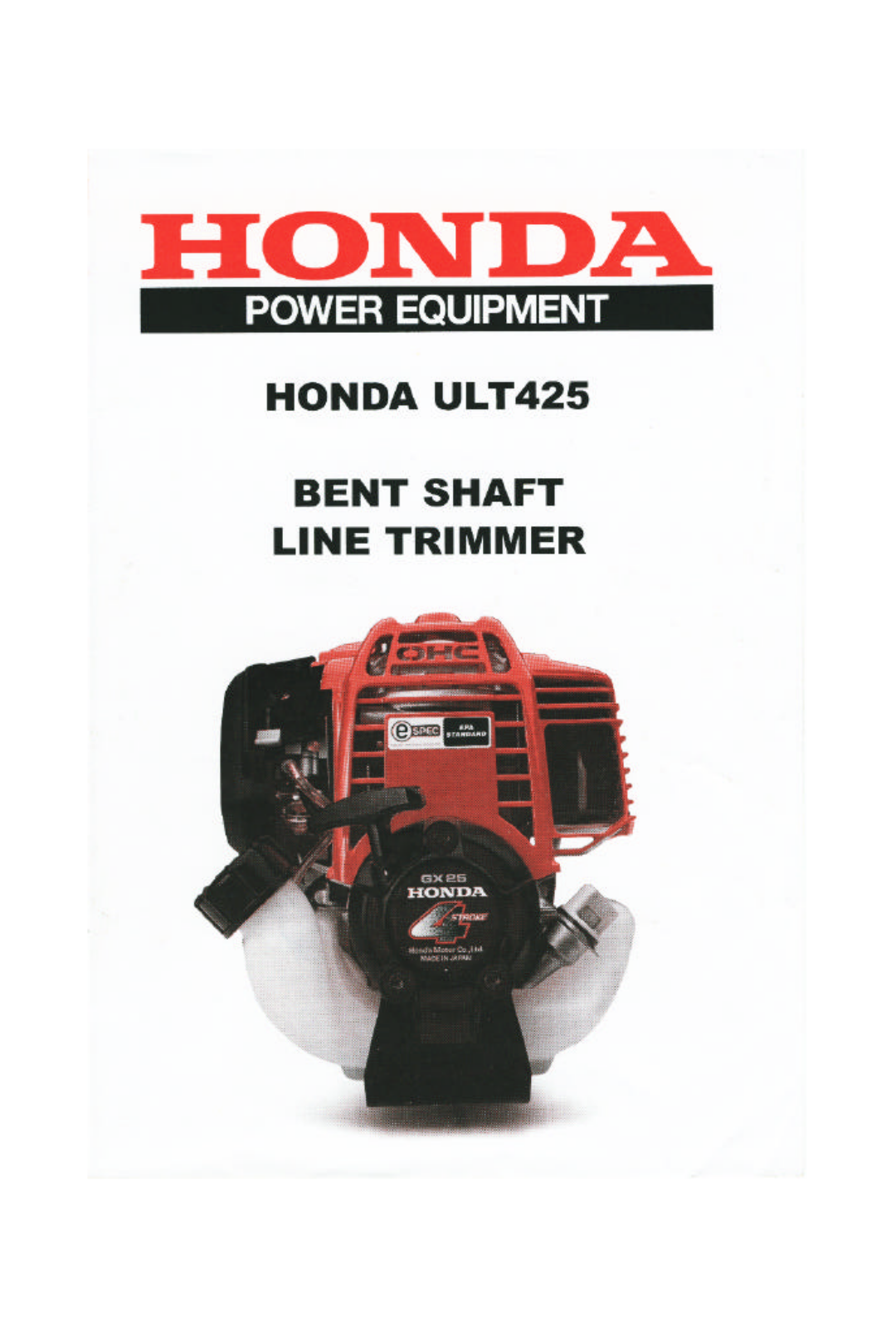 Honda ULT425 Owner's Manual