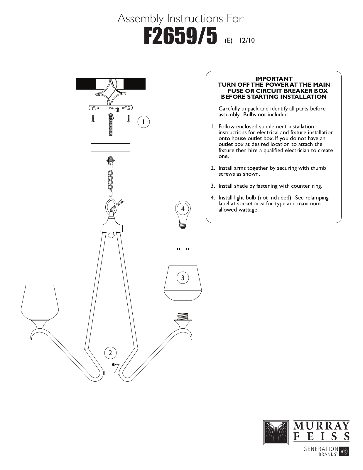 Feiss F2659 User Manual