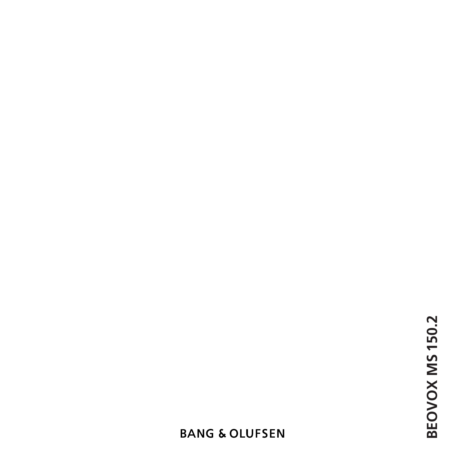 Bang and Olufsen Beovox MS-150.2 Owners manual