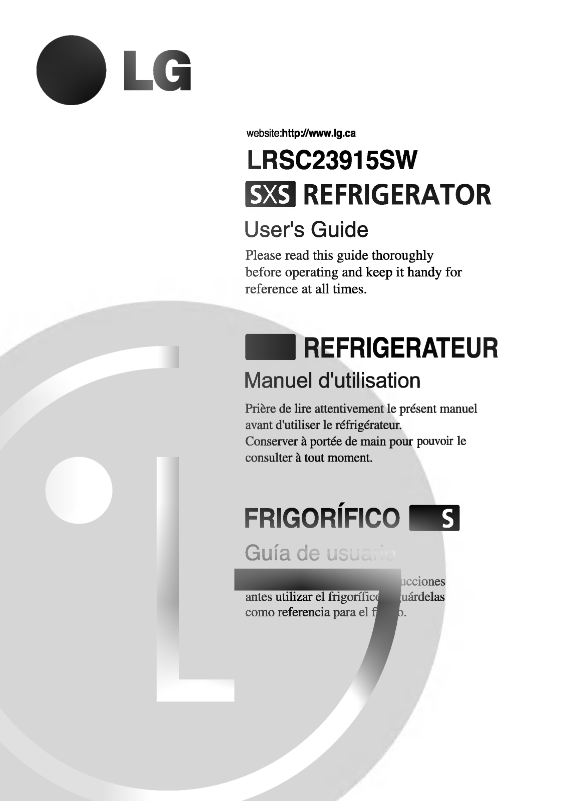 LG GR-L247QR Owner’s Manual