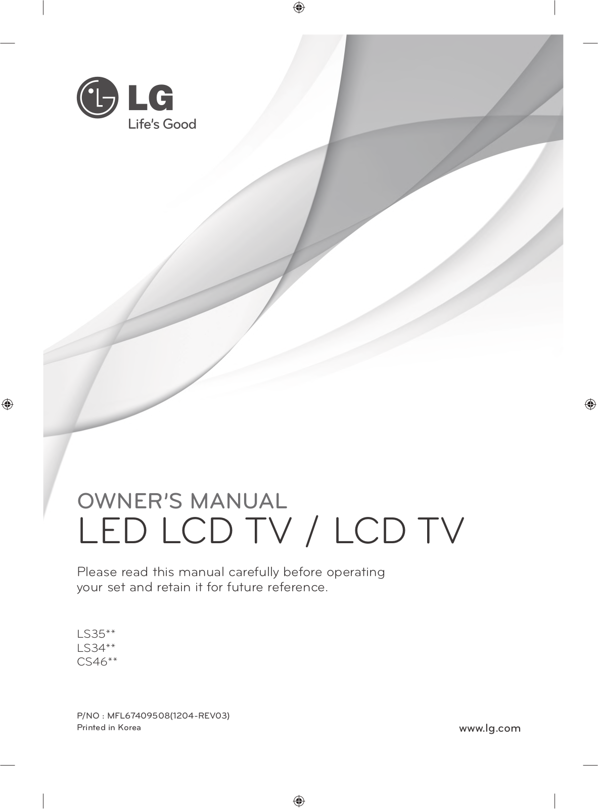 LG 32CS466 User manual