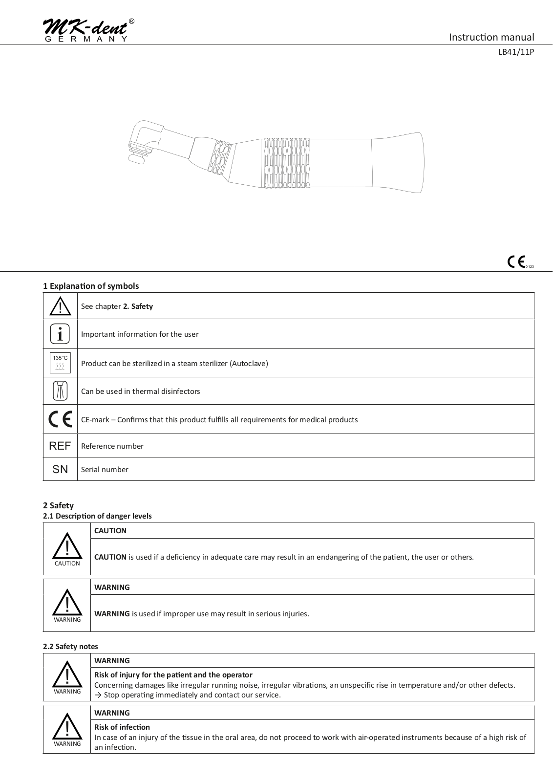 mk-dent LBH11P, LB41 Instruction Manual