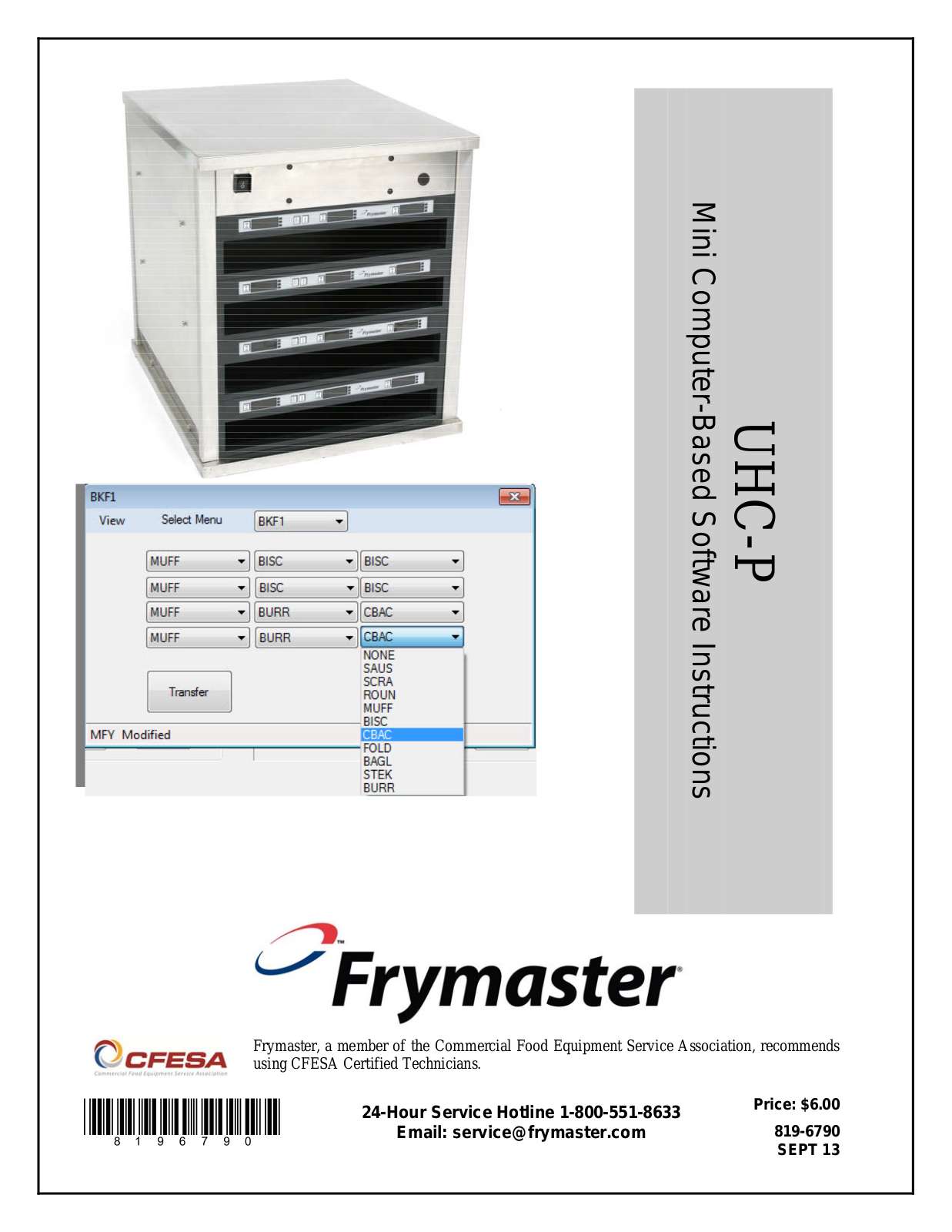 Frymaster UHC-P Service Manual