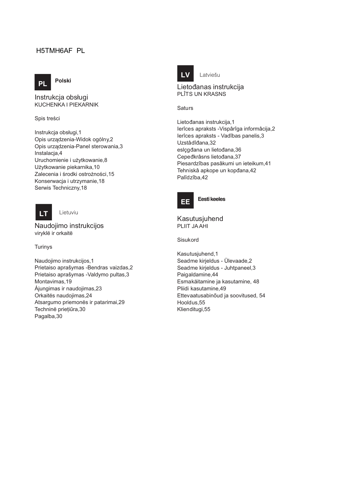 Hotpoint Ariston H5TMH6AF User Manual