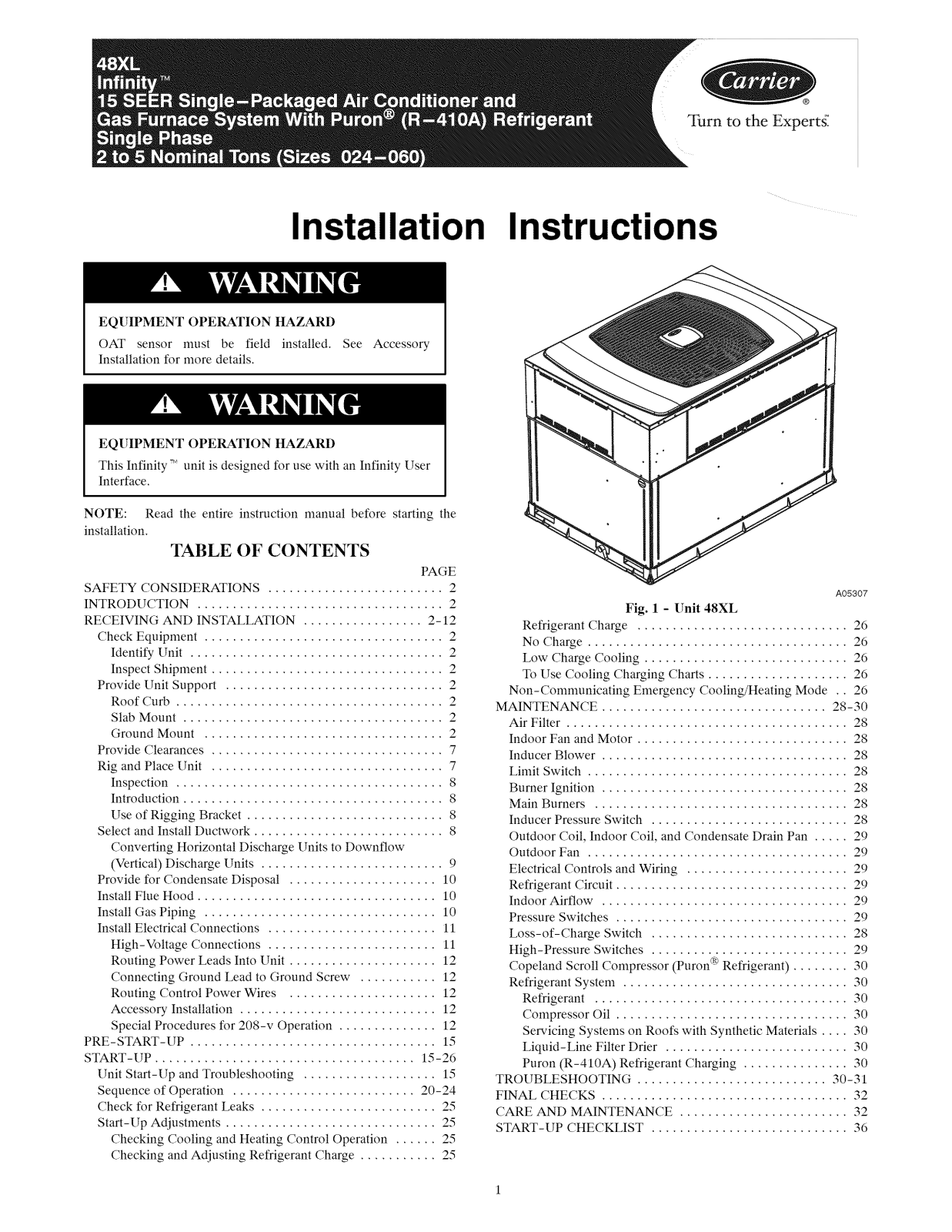 Carrier INFINITY 48XL User Manual - ManualMachine.com