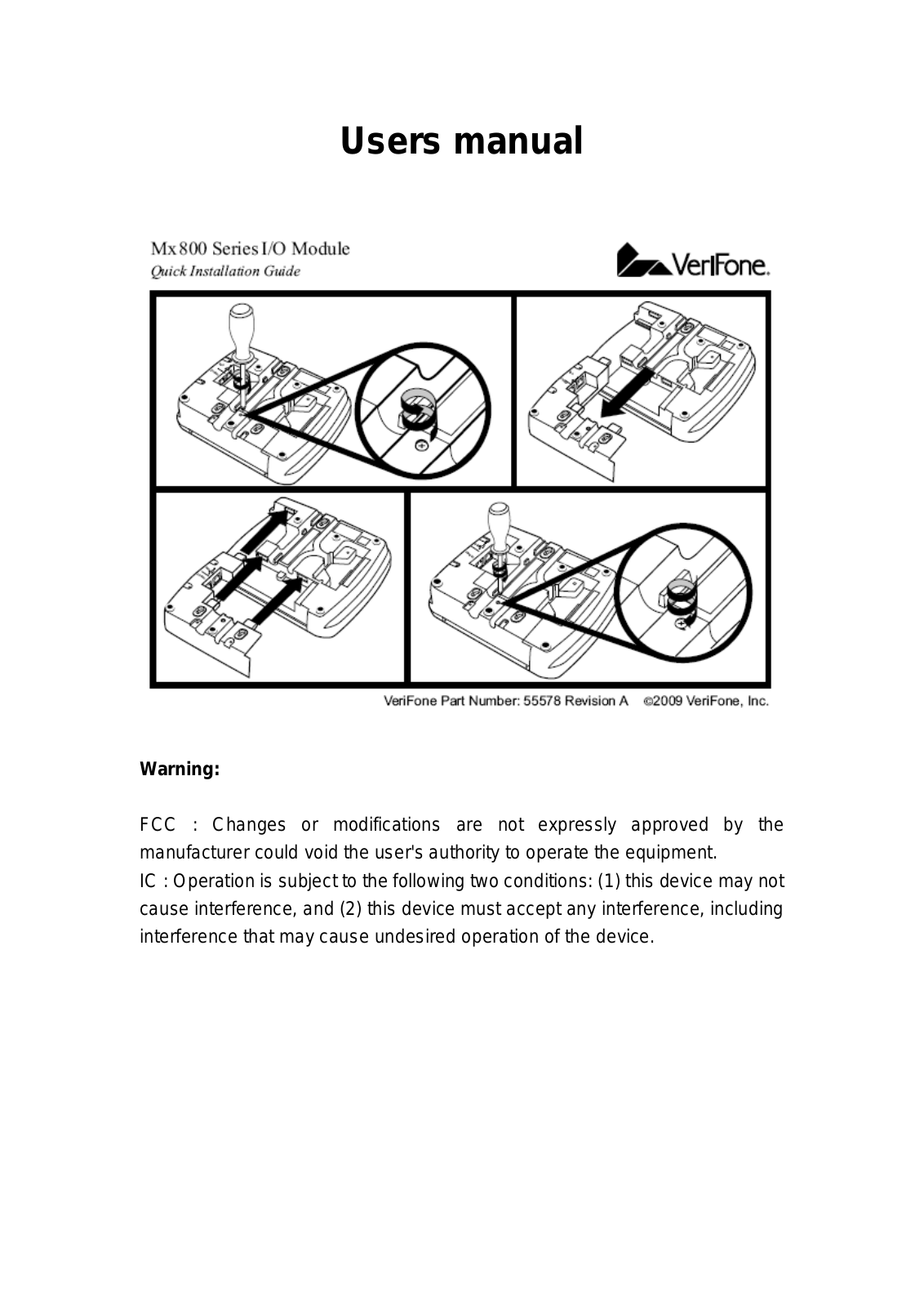 Verifone MX8SERIESCR3 User Manual