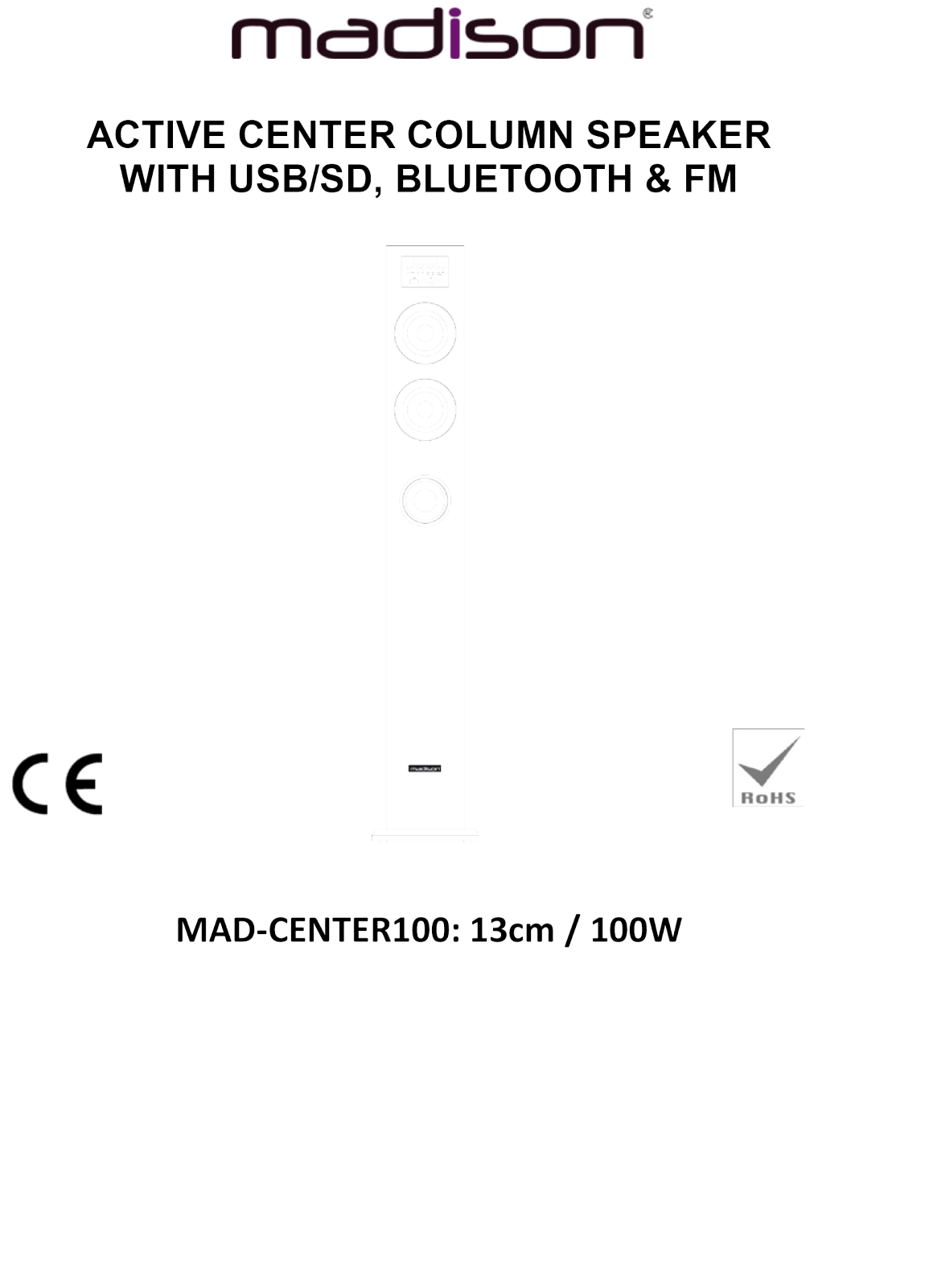 BST MAD-CENTER100 Operating Instruction