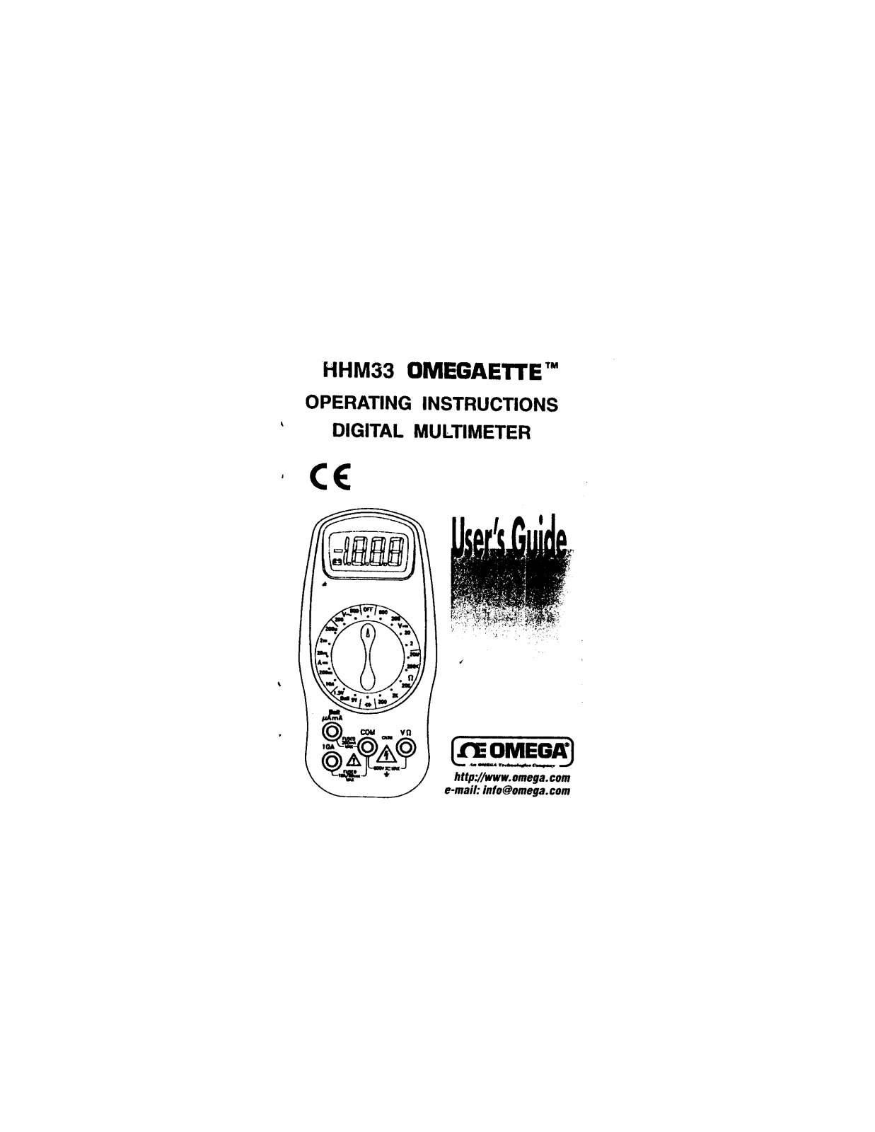 Omega HHM33 User guide - ManualMachine.com